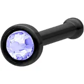 Wildcat Mini Jewelled Nosestud - Saphirblau, Schwarz