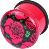 Wildcat Logo Single Flared Red Rose - 22,0 mm