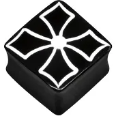 Wildcat White Diamonds Square Plug - 14,0 mm