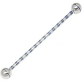 Wildcat Venetian Striped High Polish &amp; Blue - 1,6 mm, 50,0 mm, 6,0 mm