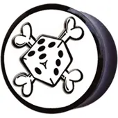 Wildcat Dice and Crossbones - 8,0 mm