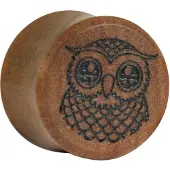 Wildcat Cute Owl on Olive Plug