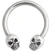 Wildcat Skull Nipple Circular Barbell