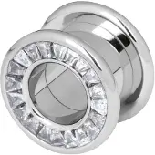Wildcat Internally Threaded Square Stones Tunnel - 16,0 mm, Kristallklar