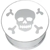 Wildcat Impression Skull &amp; Crossbones on White - 20,0 mm