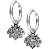Wildcat Pienet mehiläiskorvarenkaat (pari) - Little Bee Hoops - Hopeinen metalli