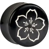 Wildcat Sakura one Flower Deluxe on Horn Plug - 20,0 mm, Platinasta