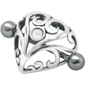 Wildcat Crown Jewelled Heart - 12,0 mm