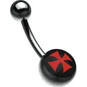 Wildcat Picturebell Cross Red/Black - 1,6 mm, 10,0 mm
