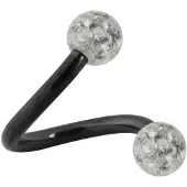 Wildcat Sealed Multi Jewelled Body Spiral - 1,2 mm, 8,0 mm, Diamantschwarz