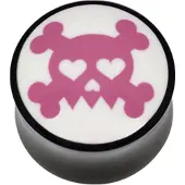 Wildcat Pink Skull On White Plug