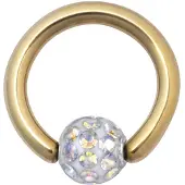 Wildcat Sealed Multi Jewelled Clip in Ring - 4,0 mm, Aurora Boreale, 8,0 mm