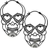 Wildcat Sugarskull Hoops<!--6401f1ea76a8e-->