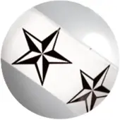 Wildcat Image Stripy Nautical Star - 1,6 mm, 8,0 mm