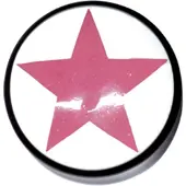 Wildcat Buffalo Horn Pink Star on White - 12,0 mm