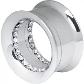 Wildcat Internally Threaded Double Jewelled Tunnel - 24,0 mm, Bela