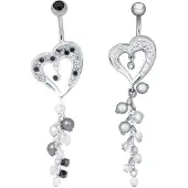 Wildcat Crystal Evolution Adorned Heart - 10,0 mm, Črna