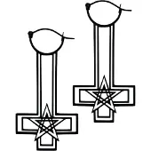 Wildcat Cross Pentagram Sinner Hoops <!--63e495d0992b3-->