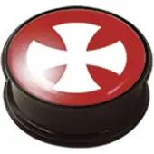 Wildcat Mega Icon White Cross on Red