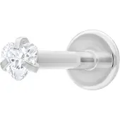 Wildcat Heart Stone Labret - sisäkierteinen labret-koru - 1,2 mm, 10,0 mm