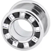 Wildcat Internally Threaded Square Stones Tunnel - 16,0 mm, Schwarz