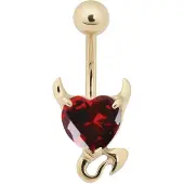 Wildcat Devil Heart - 10,0 mm, Rdeča