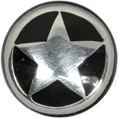 Wildcat Buffalo Horn Silver Circle an Star - 14,0 mm
