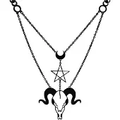 Wildcat Dark Aries Necklace - kaulakoru - Musta metalli