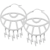 Wildcat Thunderflash Eye Hoops<!--640198c2bc41f--> - Hopeinen metalli