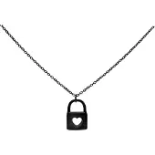 Wildcat Little Lock Necklace - kaulakoru - Musta metalli