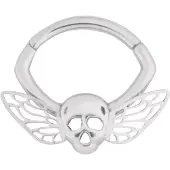Wildcat Skull Hinged Ring - Srebrna