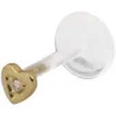 Wildcat Bioplast / Gold Jewelled Heart Push-fit