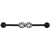 Wildcat Crystal Infinity Industrial Barbell<!--63ee57495ddd7--> - Musta metalli