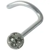 Wildcat Crystal Ball Nosestud<!--63f5c8812f616--> - Diamond Black