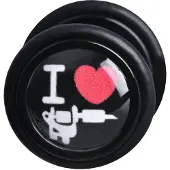 Wildcat I Love Tattoo black
