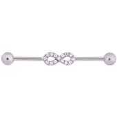 Wildcat Crystal Infinity Industrial Barbell<!--63ee57495ddd7-->