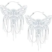 Wildcat Moth Chain Hoops<!--63fd86d94f7ec-->