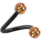 Wildcat Sealed Multi Jewelled Body Spiral - 1,6 mm, 10,0 mm, Rumena