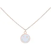 Wildcat Little White Smiley Necklace - kaulakoru - Ruusukultainen metalli