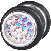 Wildcat Crystal Fake Plug - 1,2 mm, Aurora Boreale