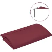 vidaXL Aurinkovarjon vaihtokangas viininpunainen 300 cm