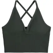 Aim'n Shape Seamless Cross Back Bralette - Khaki green - L