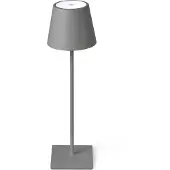 Faro Toc-LED-pöytälamppu USB-laturilla, IP54, harmaa Toc, himmennettävä, Alumiini/harmaa/sinkki, Alumiini, Moderni