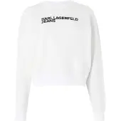 Karl lagerfeld JEANS Collegepaita 'ESSENTIAL' musta / valkoinen