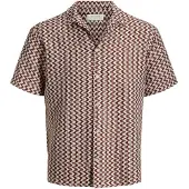 Jack & jones Jormontauk Crochet Shirt Ss Sa26 Ln - Burgundy - XS