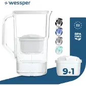 Wessper D1 SOLID 3.3l valkoinen vedensuodatinkannu + 10x aquamax-suodatin