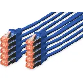 Digitus CAT 6 S-FTP PATCH CORD, CU, LSZH AWG 27/7, LENGTH 2 M, 10 PIECES, COLOR BLUE (DK-1644-020-B-10)