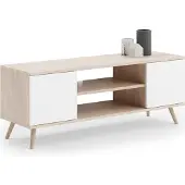 Kobi Meble s. c. TV-taso Focus RTV 155x50x40 cm, beige / valkoinen
