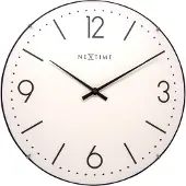 Nextime Basic Dome Seinäkello 35 cm Valkoinen