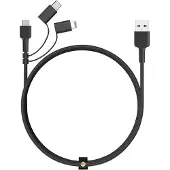Aukey CB-BAL5 3in1 fast Braided Quick Charge micro USB | USB C | Lightning | 1.2m
